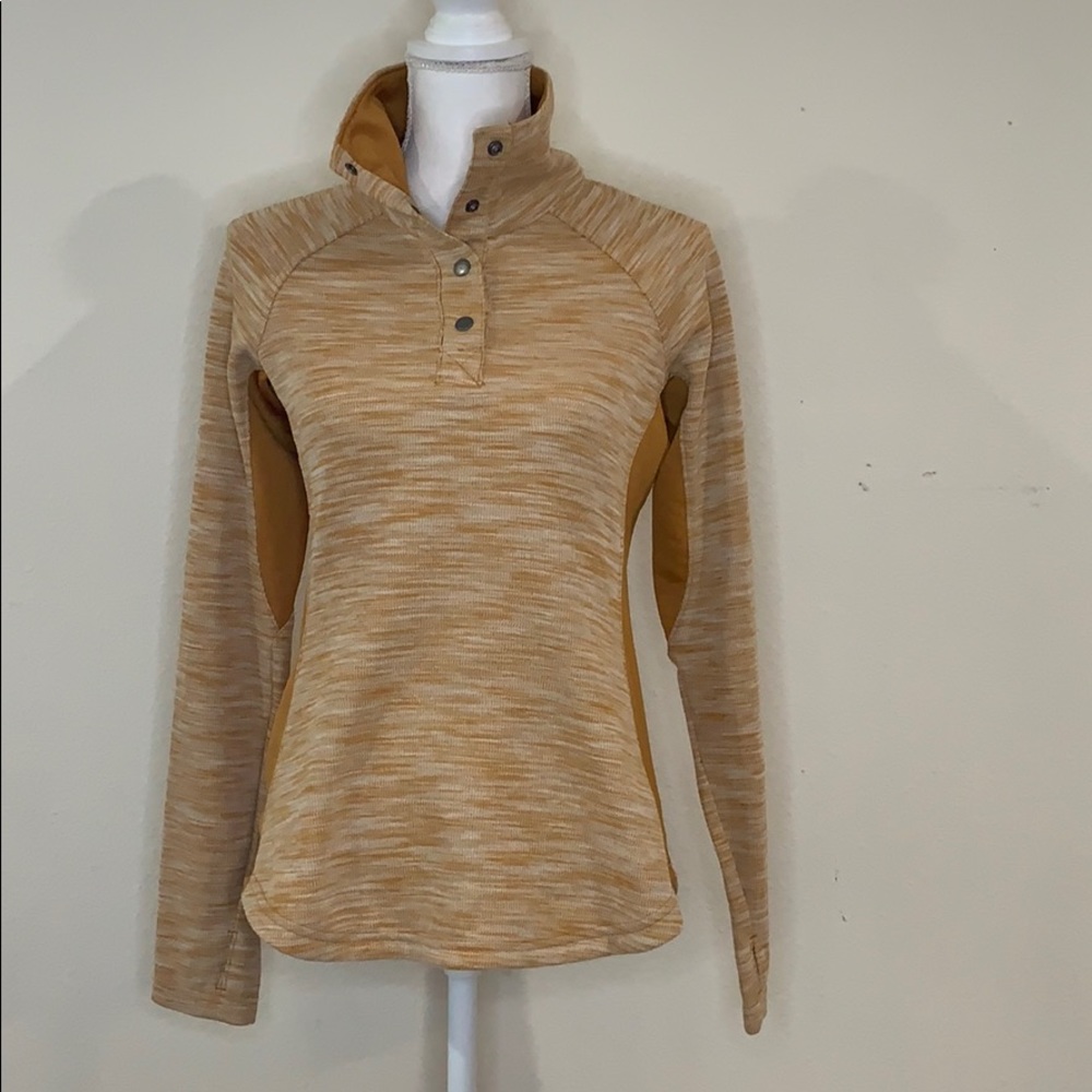 Columbia space dyed pullover with snap collar S